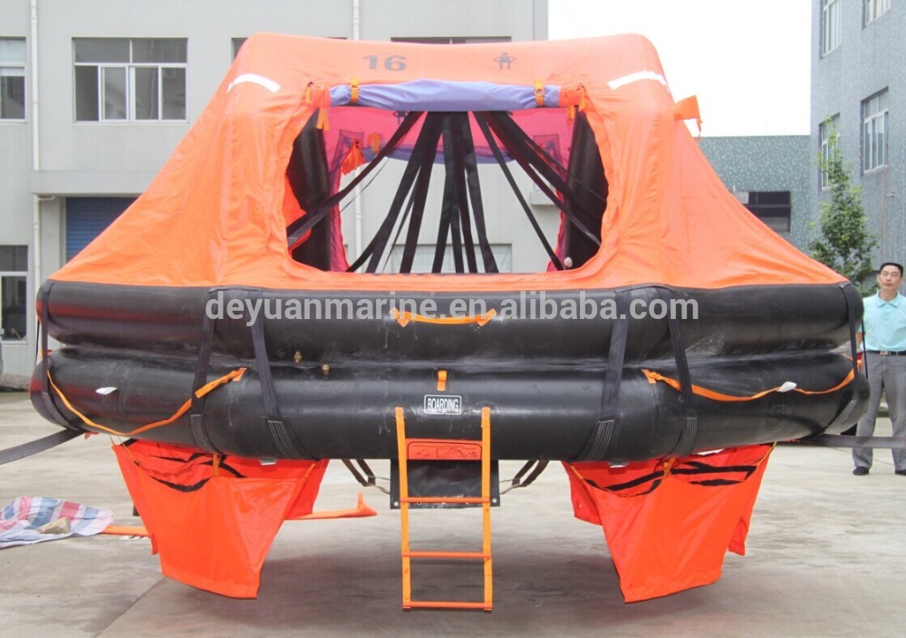 SOLAS 20 People davit launched inflatable liferaft Self inflating Rigid ...