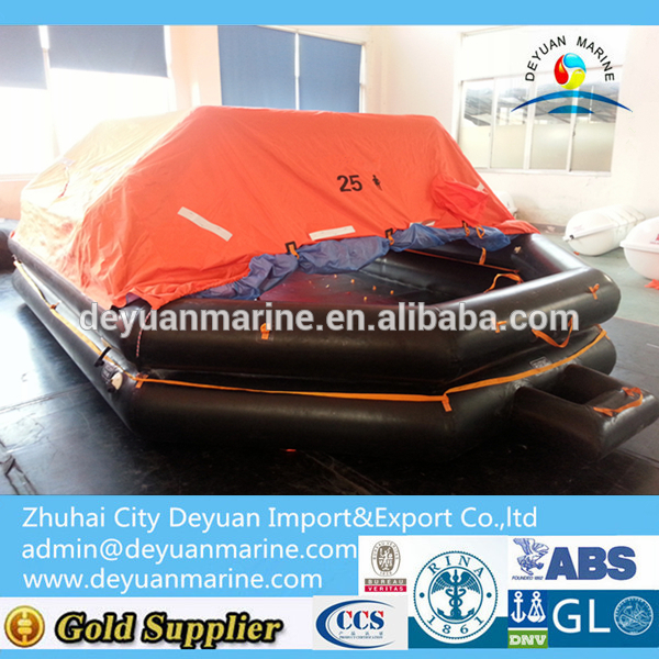 Solas approved 25 Man Throw Over Board Life raft for sale