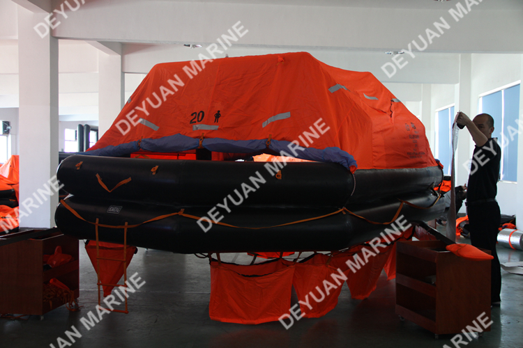 Fishing boat use only ThrowOverboard Inflatable Liferaft with 25