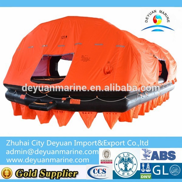 125 Person Throw-over Self-Righting Inflatable Life raft for sale