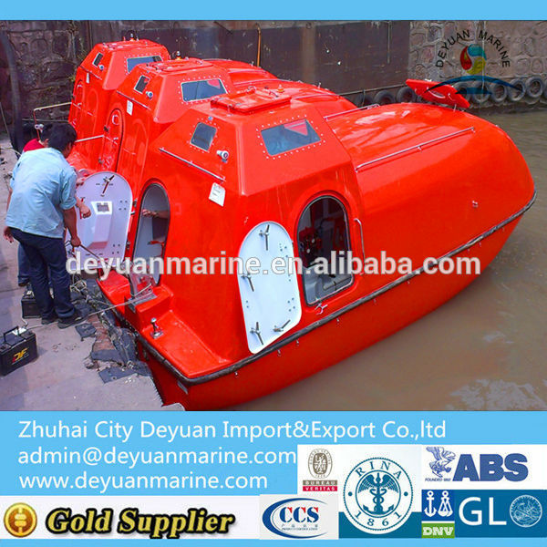 Used lifeboat for sale Totally Enclosed Type Fiberglass Life boat