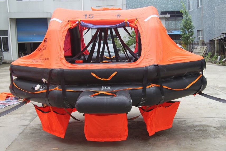 Davit Launched Life Raft Self-Righting Throw Overboard Inflatable ...